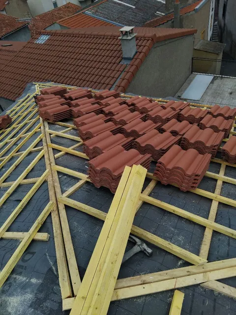 Toiture en chantier